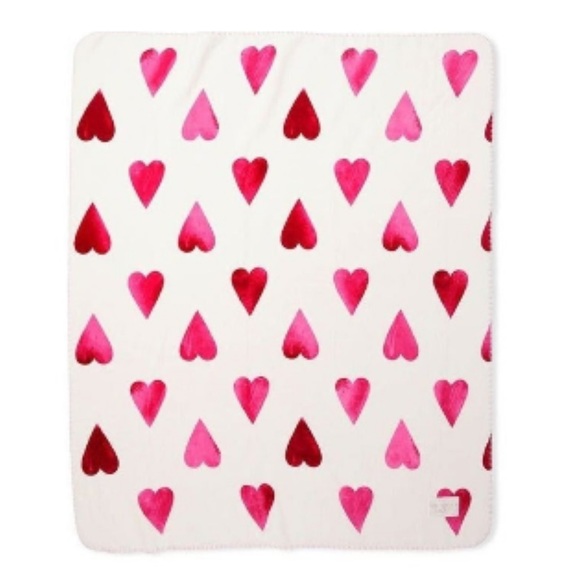 Victoria’s Secret Pink Secret Love Cozy Sherpa Graphic Heart Blanket.